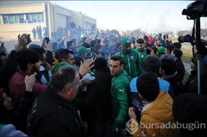 Bursasporlu taraftarlar Özlüce'ye akın etti