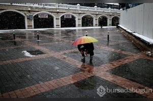 Bursa beyaz örtüyle kaplandı