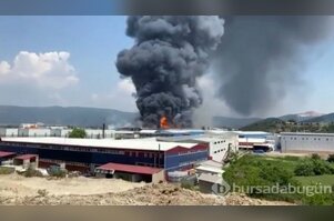 Bursa'da fabrika yangını