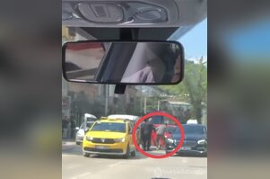 Bursa'da kavga ettiği sürücüyü ezmeye çalıştı