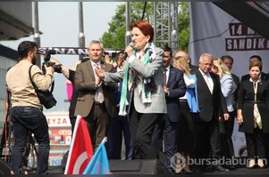Akşener mitinginden kareler