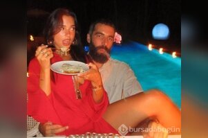 Dua Lipa sevgilisinin kucağında poz verdi