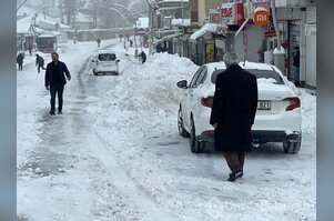 Van Başkale kara teslim oldu