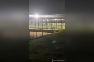 Amatör maçta saha karıştı
