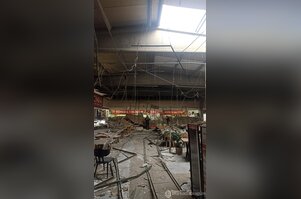 Afyonkarahisar'da bir tesisin asma tavanı çöktü: 11 yaralı
