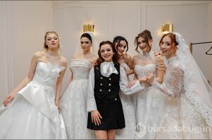 Genç tasarımcı Ebru Kırcalı'nın gelinlik  defilesi büyük beğeni topladı