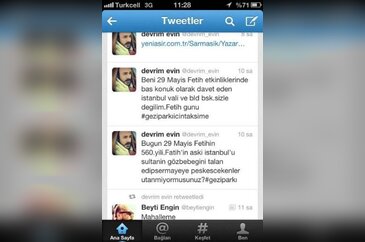 Oyuncu Devrim Evin Gezi Parkı eyleminde