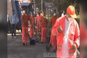 Harbiye'de temizlik var