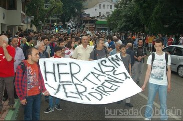 Bursa'da Gezi Parkı eylemi bugün de sürdü