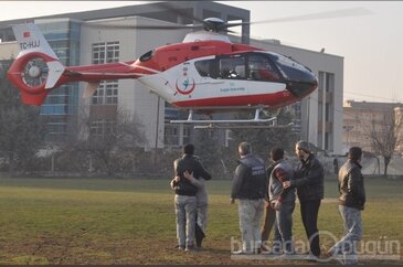 Üzerine kaynar su dökülen çocuk helikopterle hastaneye kaldırıldı