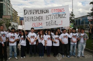 Bursa'da arkadaşları için yürüdüler