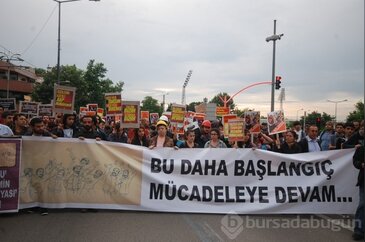 Bursa'da Gezi Parkı protestosu