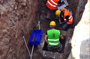 Kanalizasyondan 1600 yıllık tarih çıktı...