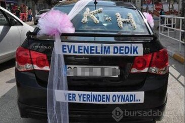 Gelin arabalarındaki ilginç yazılar