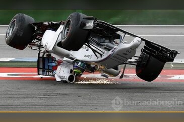 F1'de korkutan kaza!
