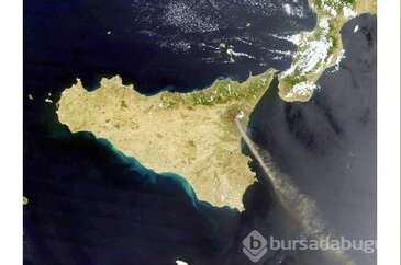 Uzaydan görüntülenen volkanlar