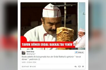 "Tavuk döner" sosyal medyayı salladı!