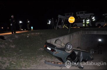 Bursa'da otomobil alt geçide uçtu
