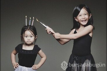 Babaları fotoğrafçı olan iki süper tatlı kız