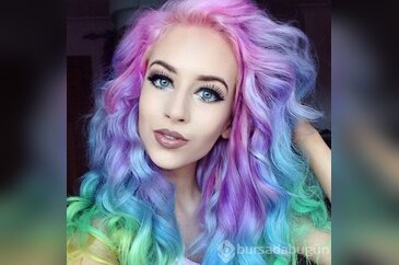 Saçlarda yeni trend gökkuşağı modası


