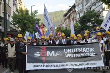 Bursa'da, Soma için yürüyüş yapıldı
