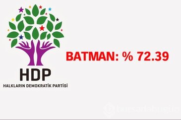 HDP'nin en yüksek oy oranına ulaştığı şehirler