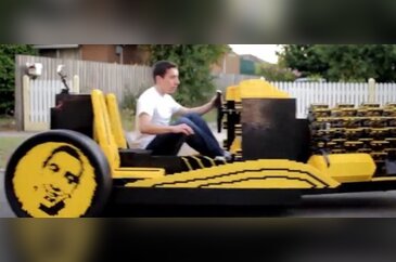 Lego'dan otomobil yaptı!