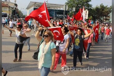 Bursa'da teröre tepki yürüyüşü	