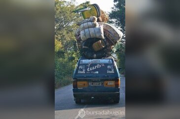 Görenleri şaşırtan taşıma yöntemleri