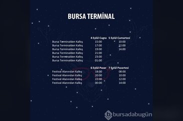 Nilüfer Müzik Festivali'ne servisle ulaşım bilgileri