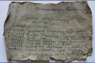 Nazi kampında bulunan şişedeki  mesaj...