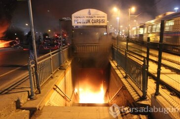 Yeraltı Çarşısında yangın