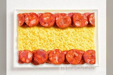 Geleneksel yemekleriyle ülke bayrakları