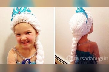 Kanser hastası çocuklara prenseslerin saçlarından peruklar...