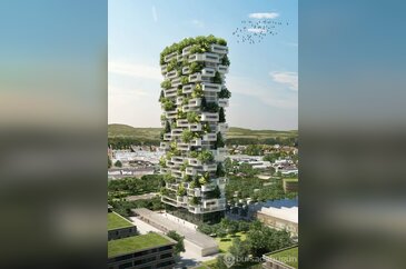 Şehrin ortasında 'ağaç apartman'