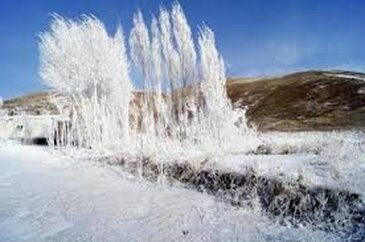 Muradiye şelalesi buz tuttu