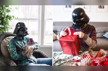 17 fotoğrafla iyi huylu aile babası Darth Vader
