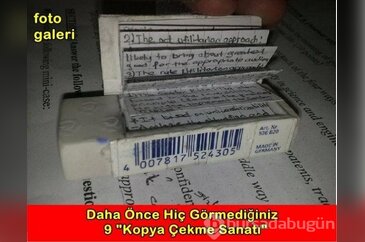 Daha önce hiç görmediğiniz "kopya çekme sanatı"