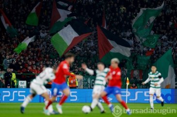 UEFA Şampiyonlar Ligi maçında Filistin'e büyük destek