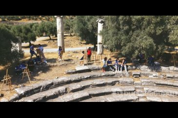Gençler tarihin izlerini tuvallerine taşıdı