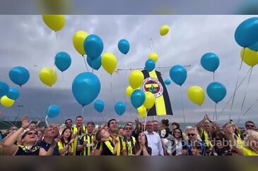 Sarı lacivertli balonlar kanseri yenen Fenerbahçeli Tamer Talha içi...