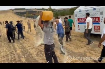 Kaçak yapıları yıkıldı, kendilerini yakmaya ...