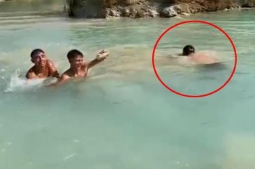 Göle atlarken başını zemine çarptı! Kaldırıl...