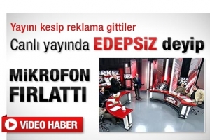 CANLI YAYINDA MİKRAFON FIRLATTI
