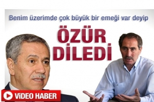 B&Uuml;LENT ARIN&Ccedil; ERTUĞRUL G&Uuml;NAY'DAN &Ouml;Z&Uuml;R DİLEDİ