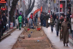 NOSTALJİK TRAMVAY İNŞAATI HIZLA İLERLİYOR