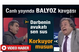 CANLI YAYINDA BALYOZ KAVGASI