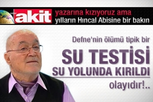 HINCAL ULU&Ccedil;'TAN DEFNE'NİN &Ouml;L&Uuml;M&Uuml;NE SU TESTİSİ YORUMU