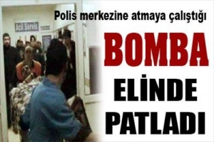 POLİSE KALKAN EL PATLADI