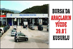BURSA'DA ARA&Ccedil;LARIN Y&Uuml;ZDE 39,8'İ KUSURLU